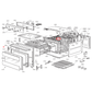 754130985 Smeg Oven Door Seal Thin Profile 600MM