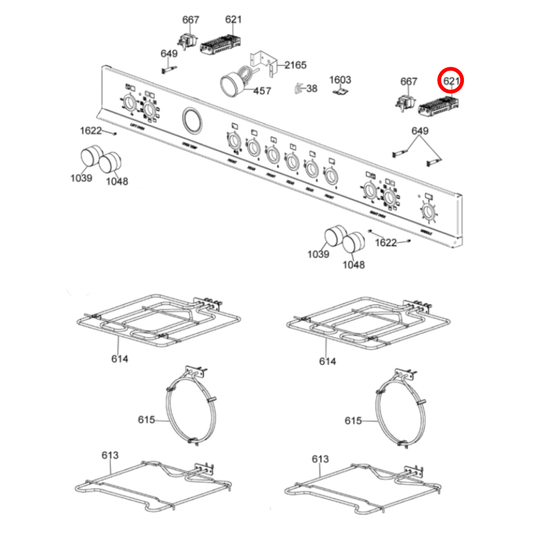 602031 La Germania Oven Selector Switch 46.49866.802