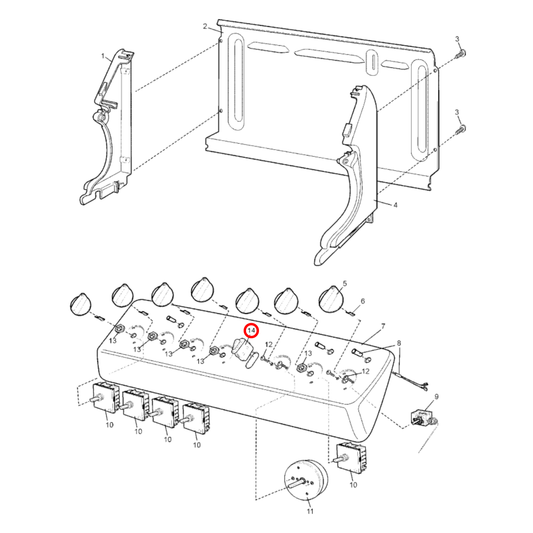 85805340016872 Chef, Westinghouse Oven Light Rocker Switch - 0534001687