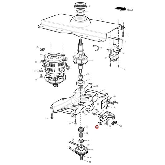 4055578928 Simpson, Westinghouse Top Load Washing Machine Pawl Clutch Late - 0693200004, SPGL805
