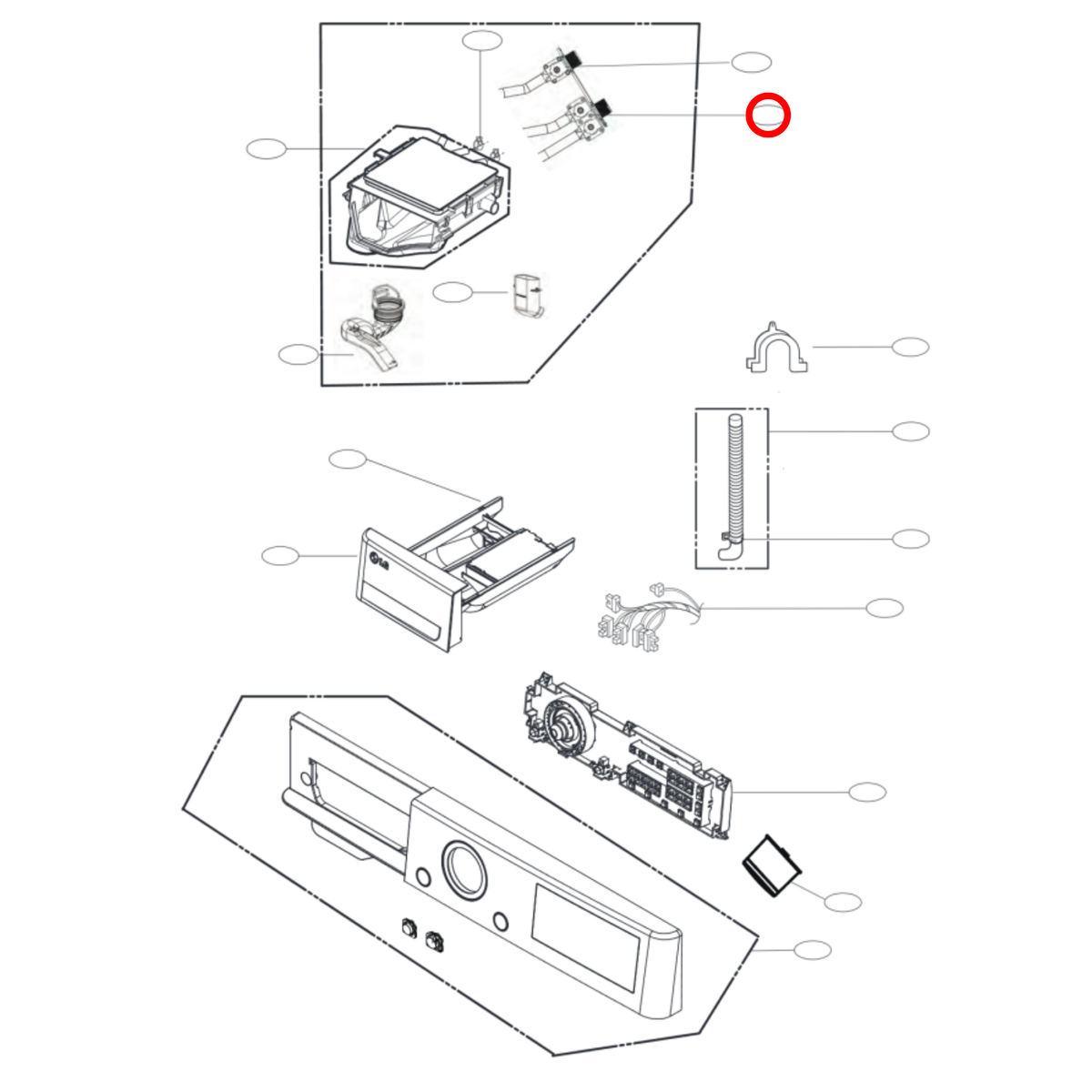 5220FR2067R LG Washing Machine Dual Inlet Valve 12V - 5220FR2067S