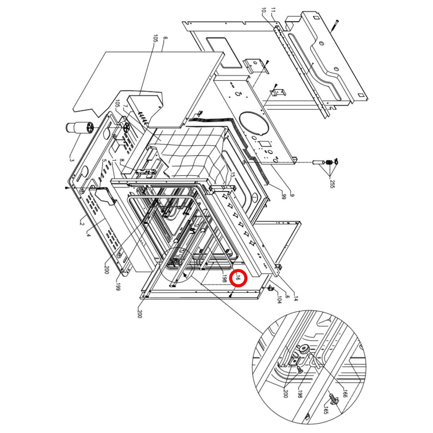 03170155 Baumatic, Euromaid, Lofra Oven Door Seal 1520Mm - 10000000123