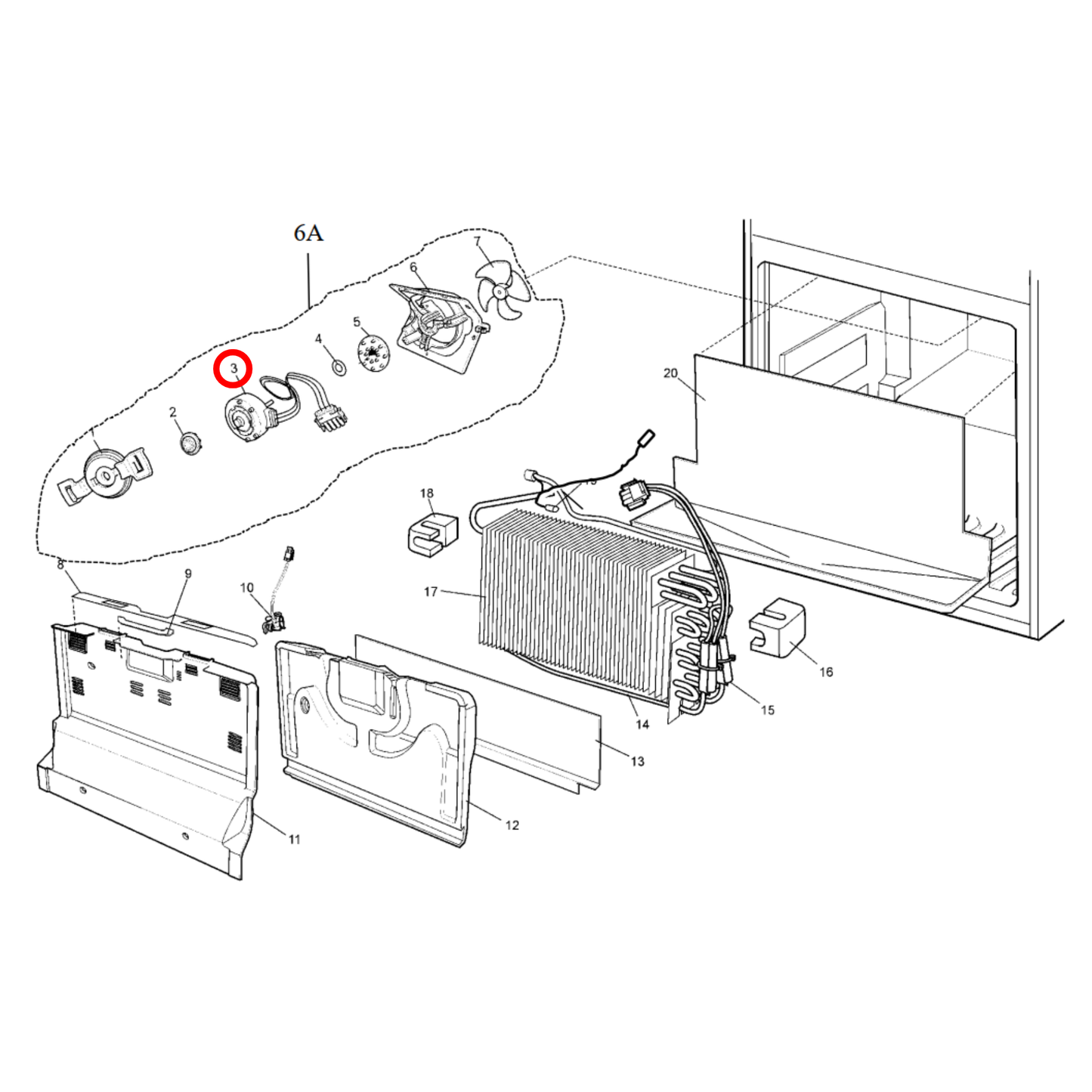 8588090692084 Electrolux, Westinghouse Fridge Evaporator Fan Motor - 809069208, 4055681169