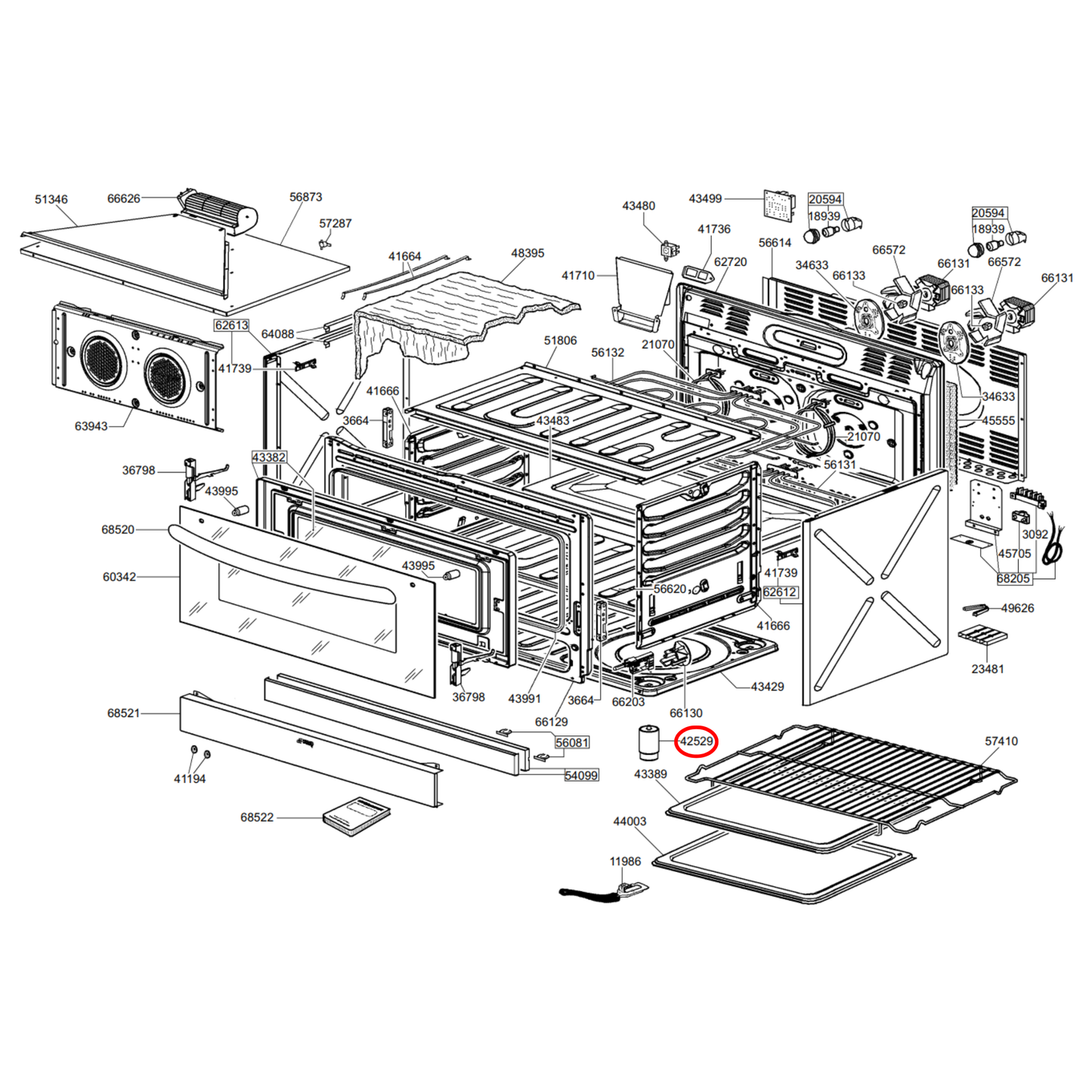 695770498 Omega, Smeg Oven Adjustable Foot - 695770178