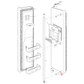 1760008559 Westinghouse Fridge Handle Pedestal White - 1443893