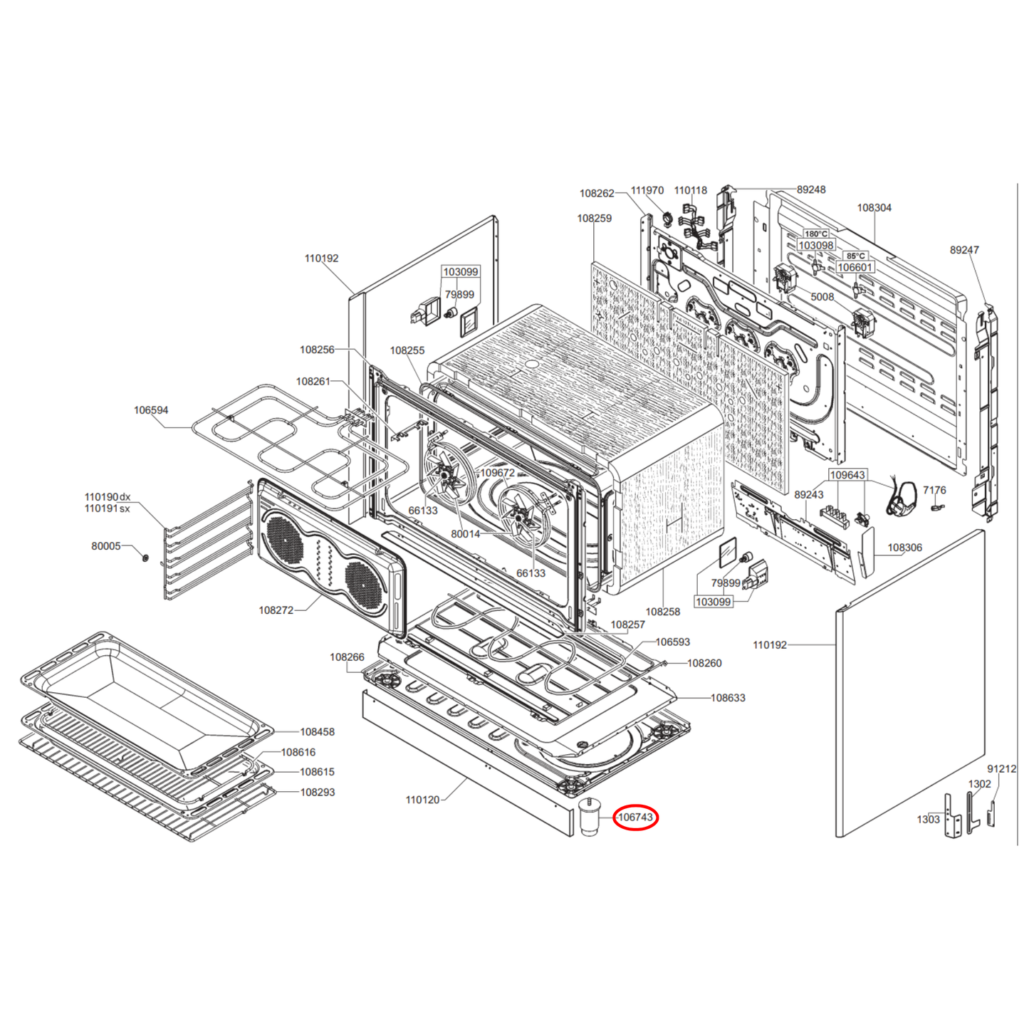 695770496 Smeg Oven Adjustable Foot - 695770309