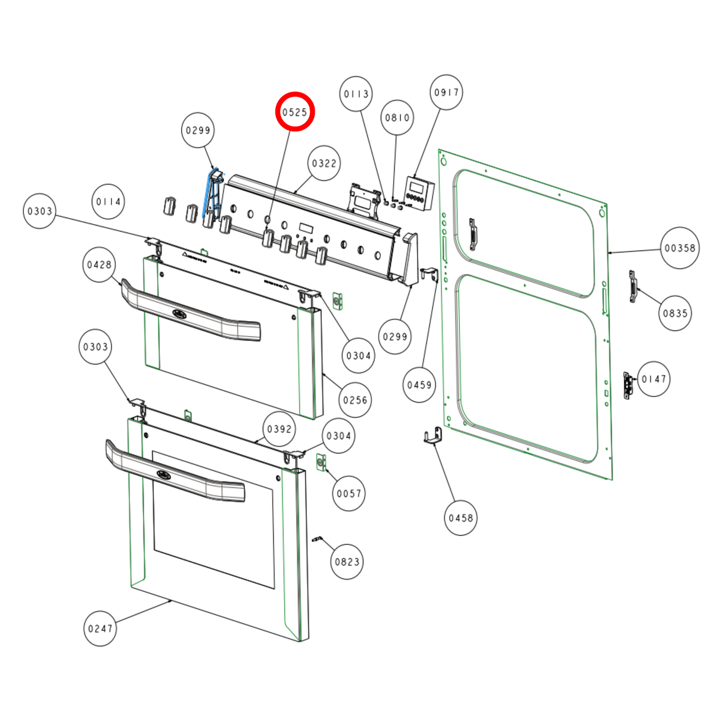 083240904 Belling Cooktop Oven Knob - 083000906