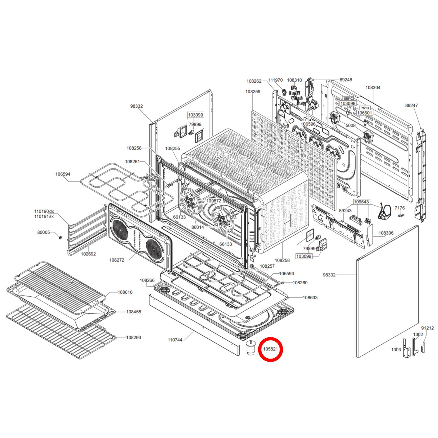 695770490 Smeg Oven Adjustable Foot