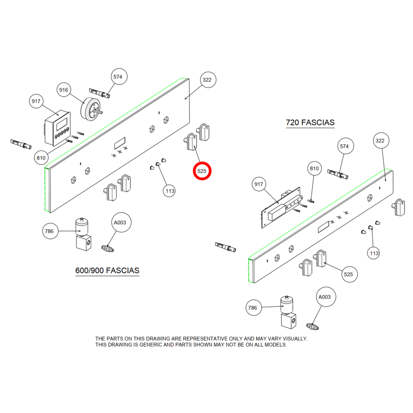 083240900 Belling Oven Cooktop Knob Black & Chrome - 083000900