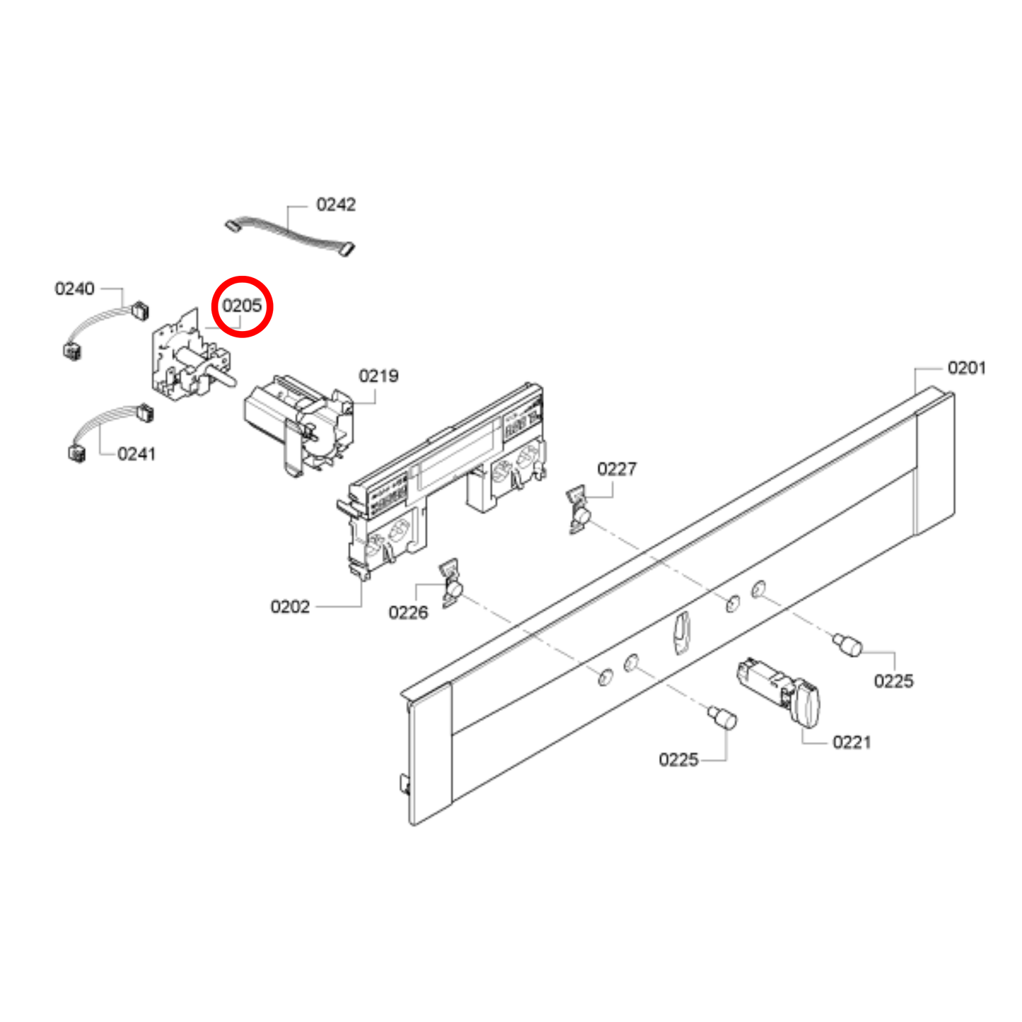 00611040 Neff Cooktop Operation Switch With 14+0 Fixed Positions Long Shaft