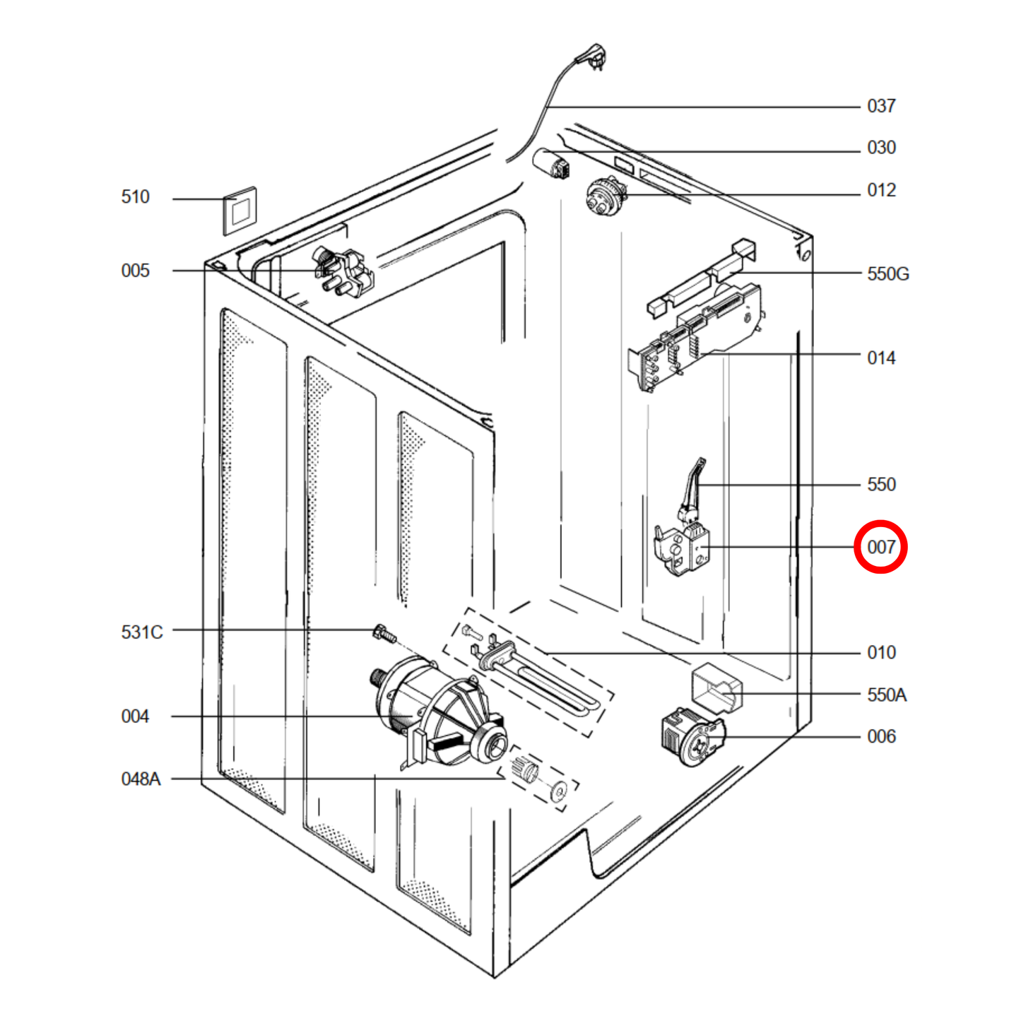 1240349017 AEG, Electrolulx, Simpson Washing Machine Door Lock - 50226735004