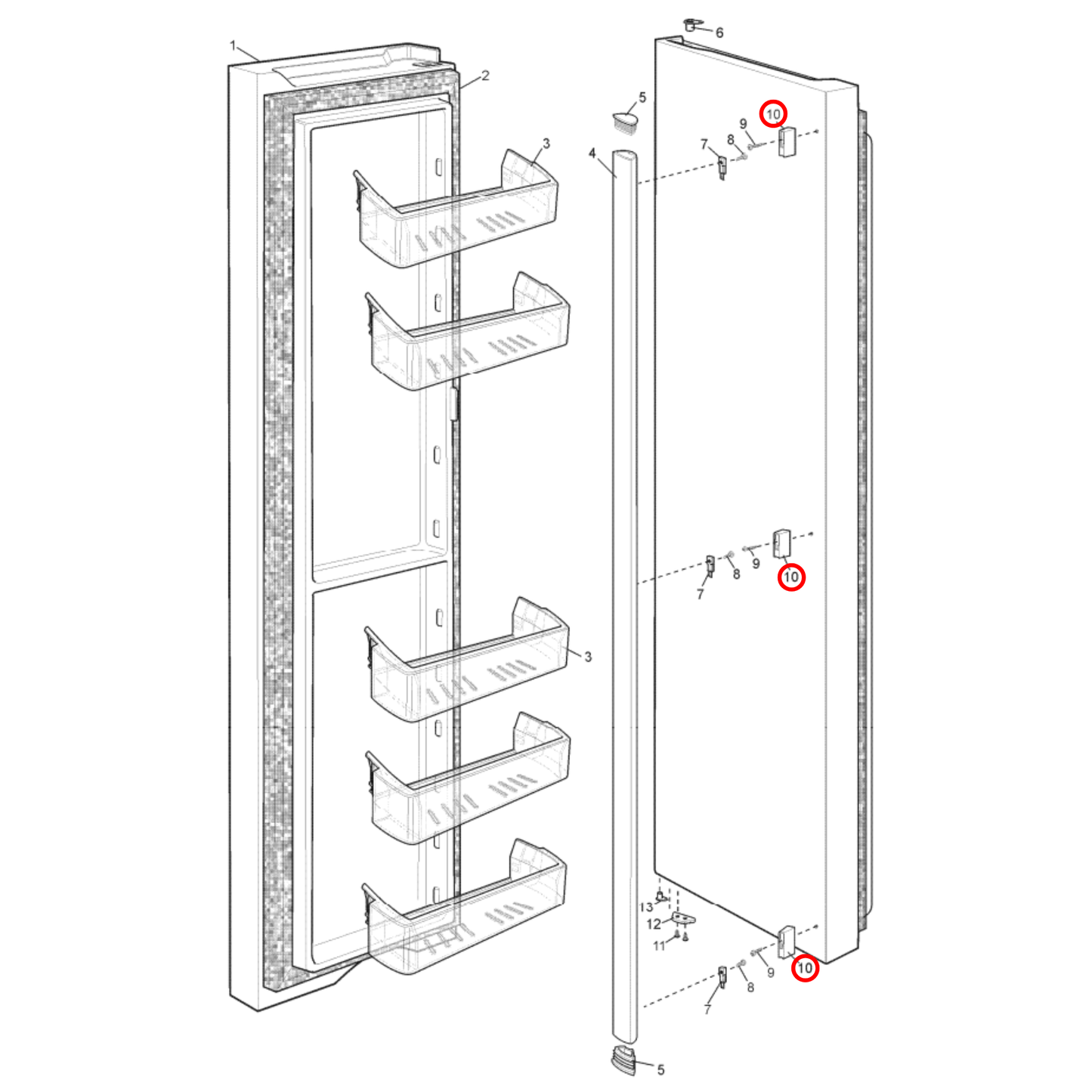 4055595427 Westinghouse Fridge Pedestal Pack Of 3 - 1450206K