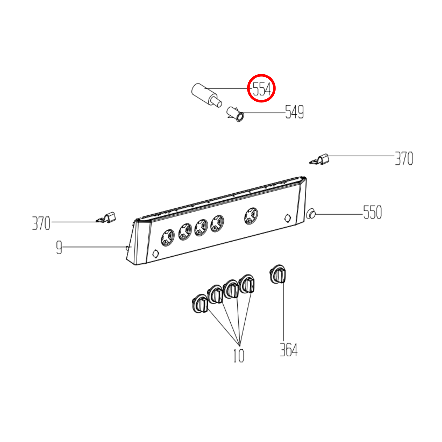 463920003 Euromaid Oven Stove Ignition Push Switch SPST Momentary