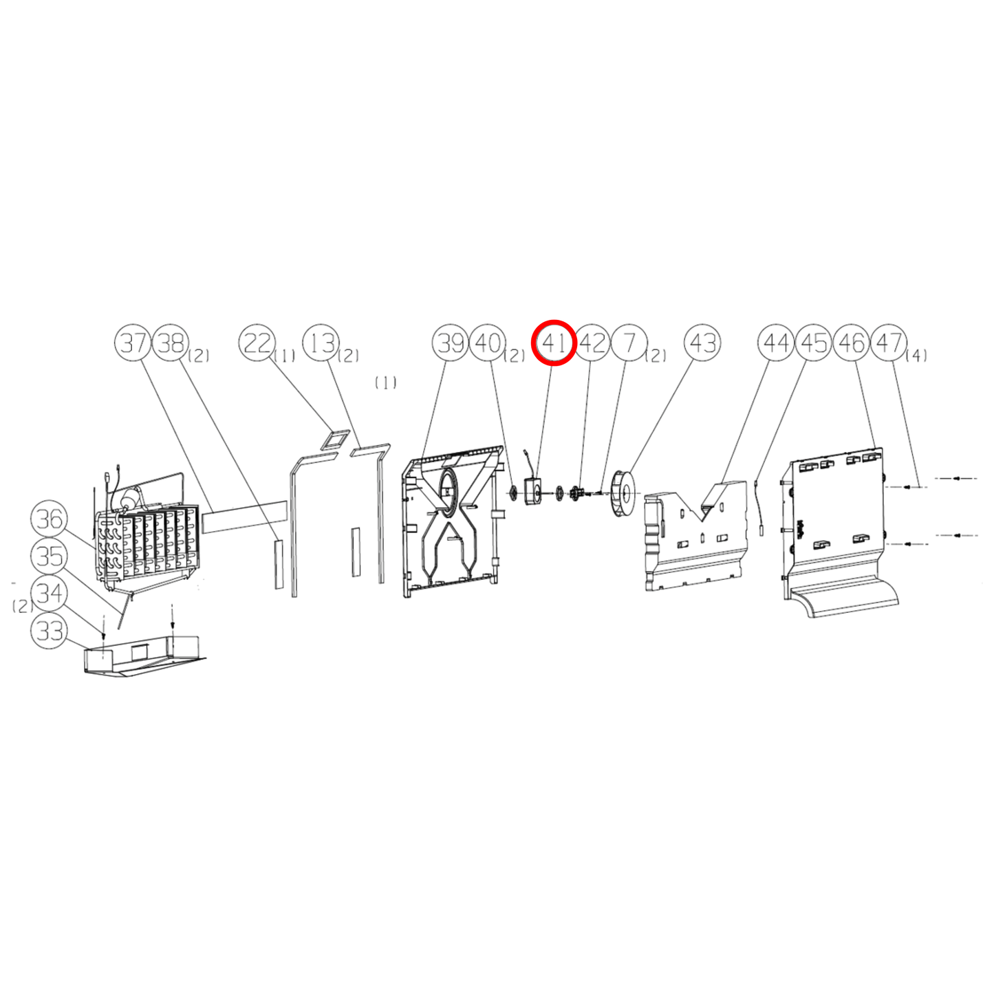 K1468519 Hisense Fridge Fan Motor - B03081031, ZWF-10-2