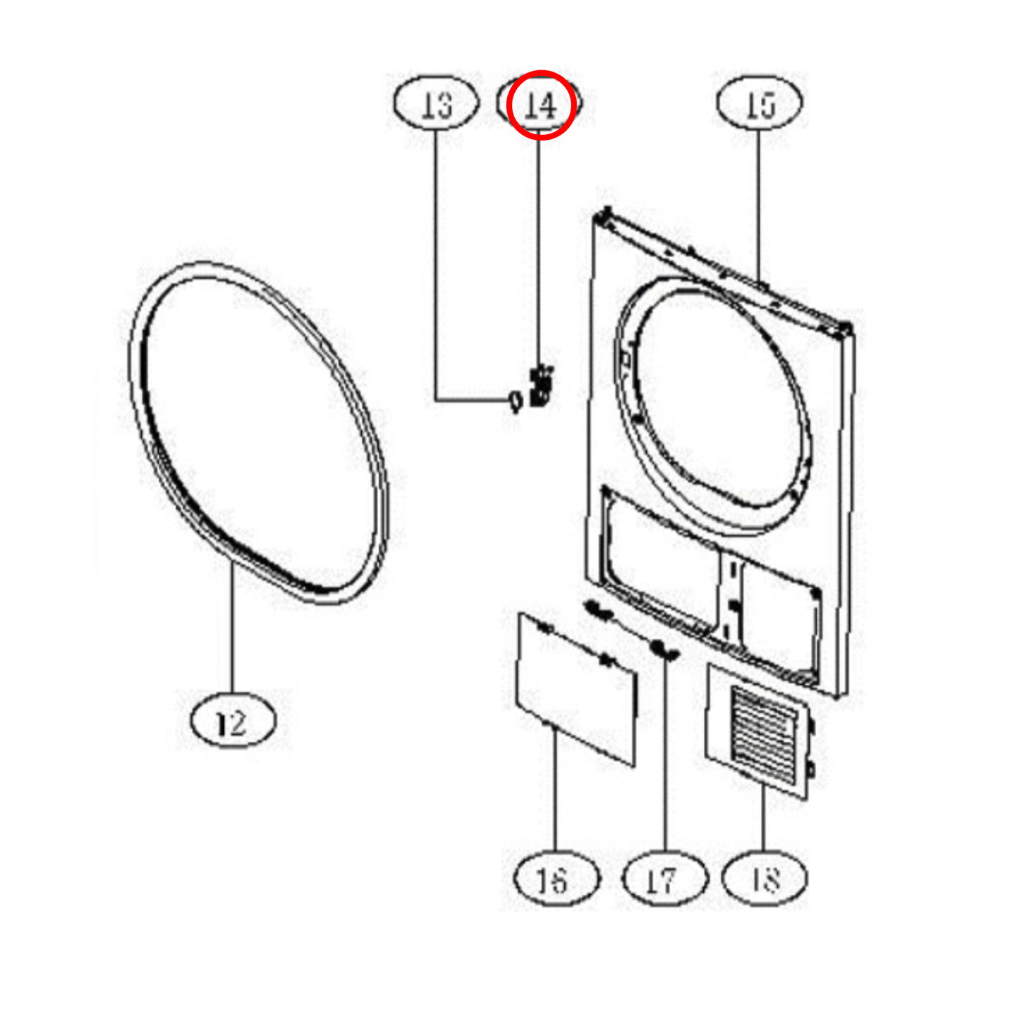 SP13994 Esatto, Solt Dryer Door Lock