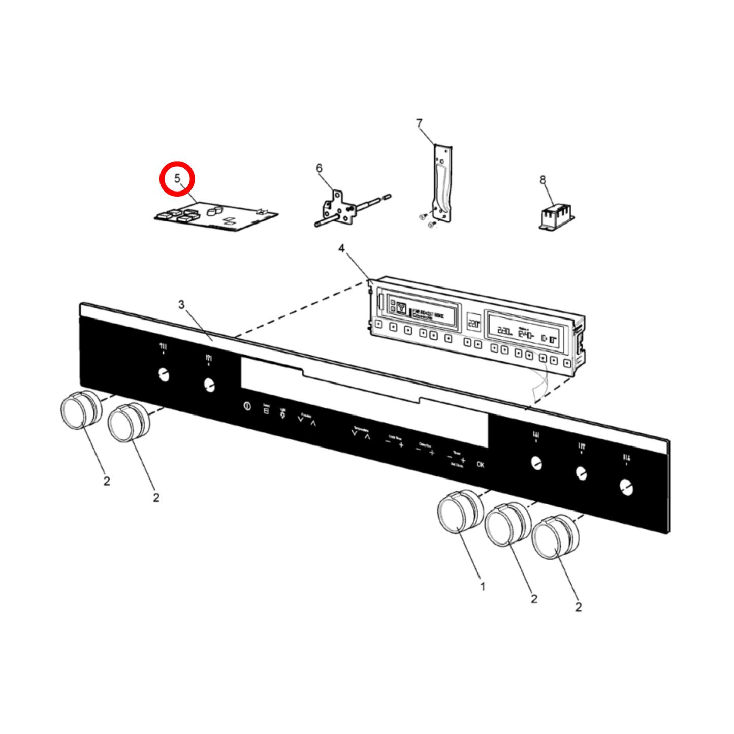 4055549523 AEG, Electrolux, Westinghouse Oven Power Control PCB Board - 389840104