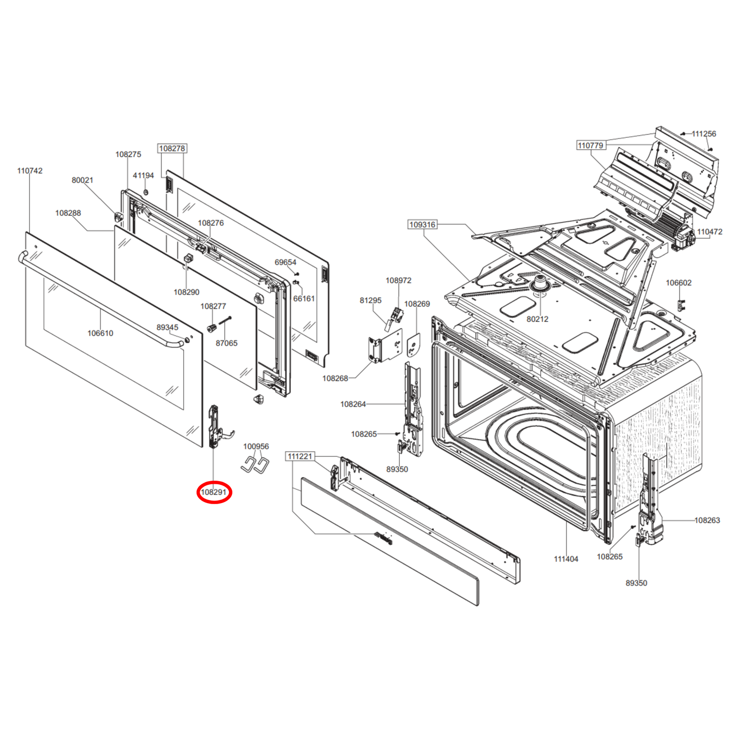 931331712 Smeg Oven Door Hinges Pair