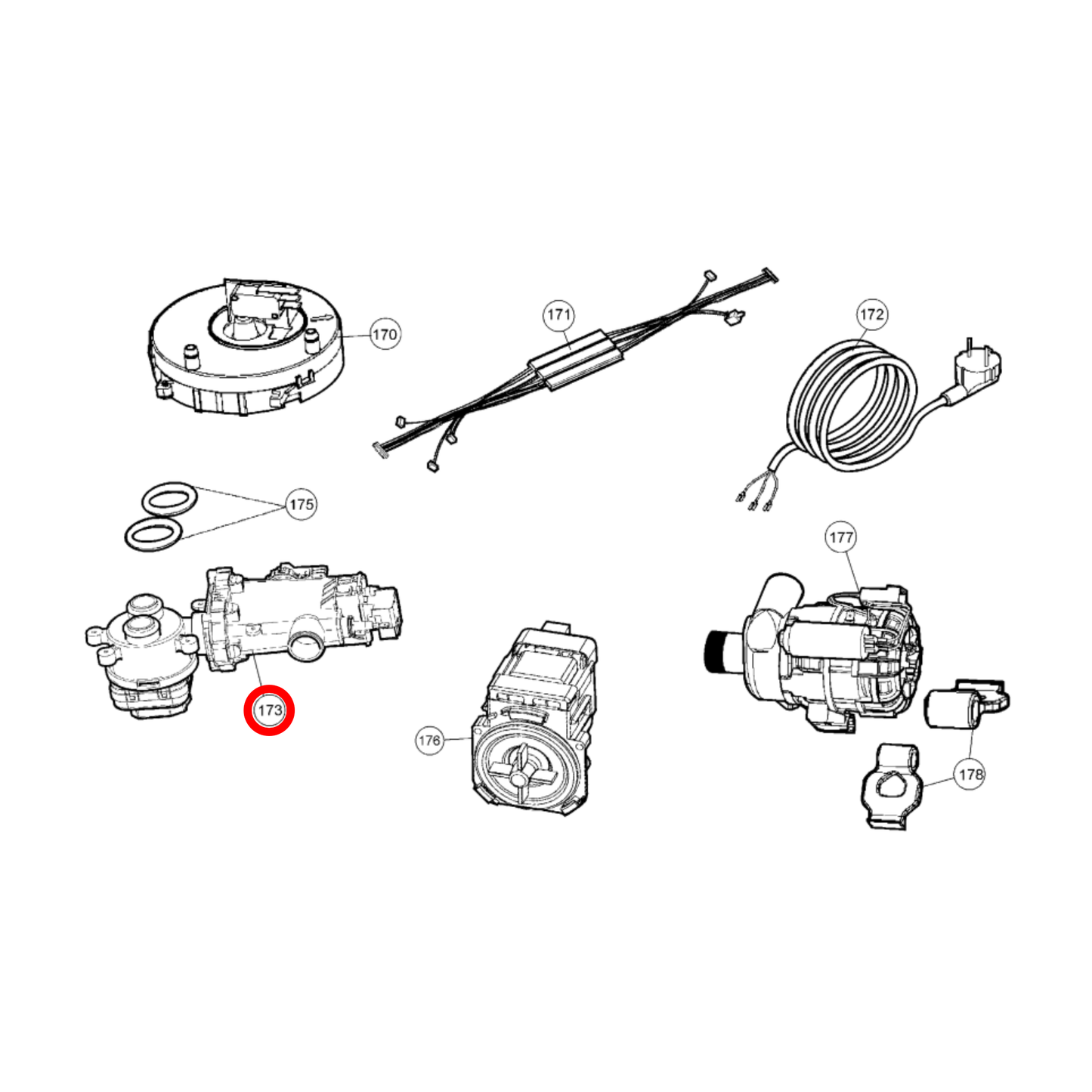 4055899662 Westinghouse Dishwasher Heater Diverter Assembly - 32004302