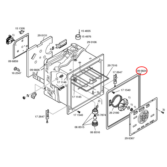 00096824 Bosch Oven Door Seal