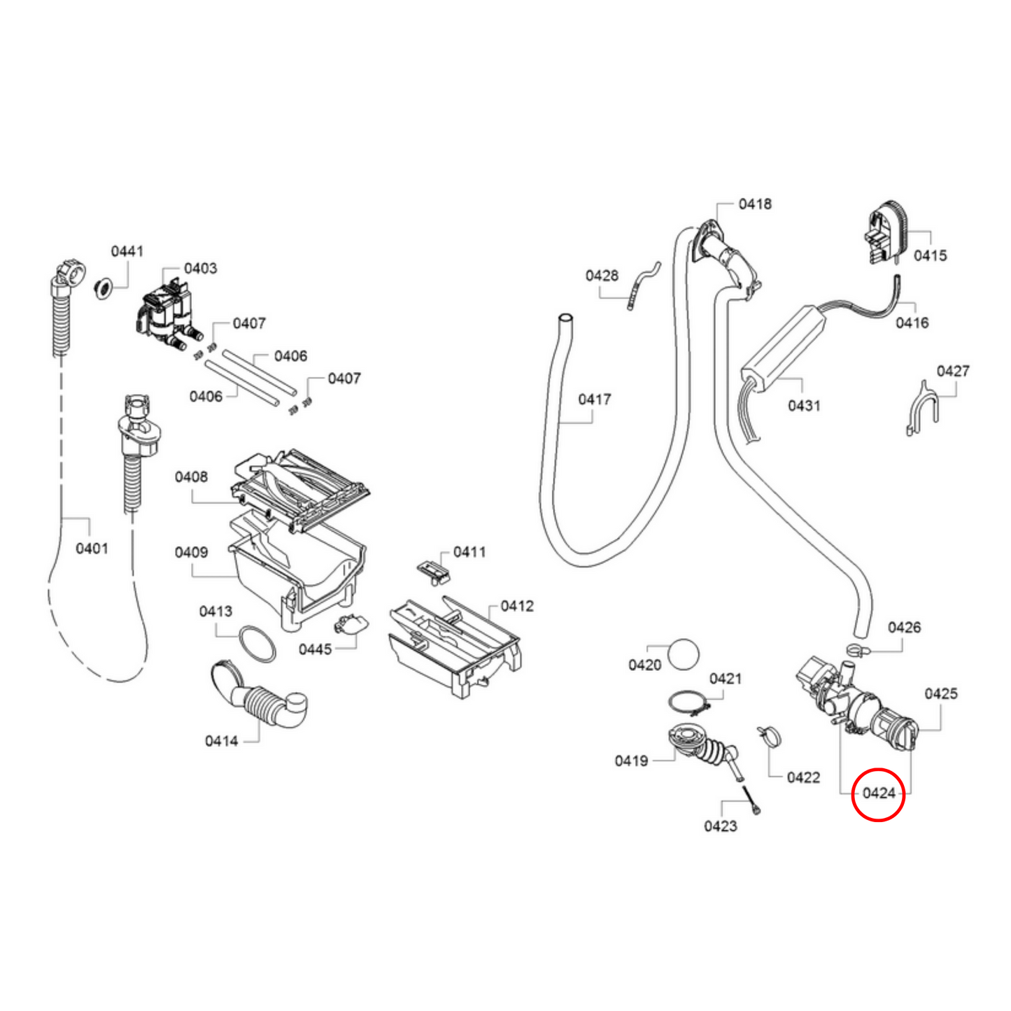 00146083 Bosch Front Load Washing Machine Drain Pump - 00144992, 00145906, 00145897, 00145776, 00145809