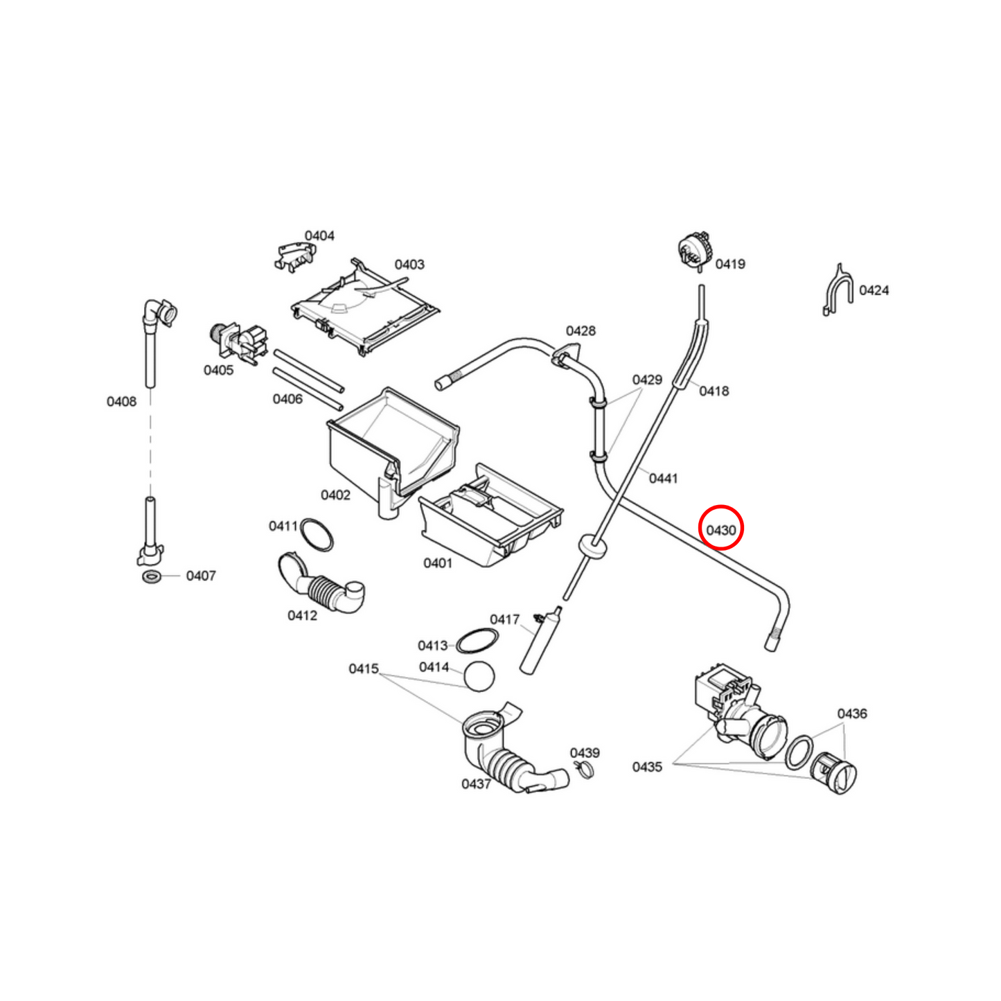 00354124 Bosch Washing Machine Drain Hose