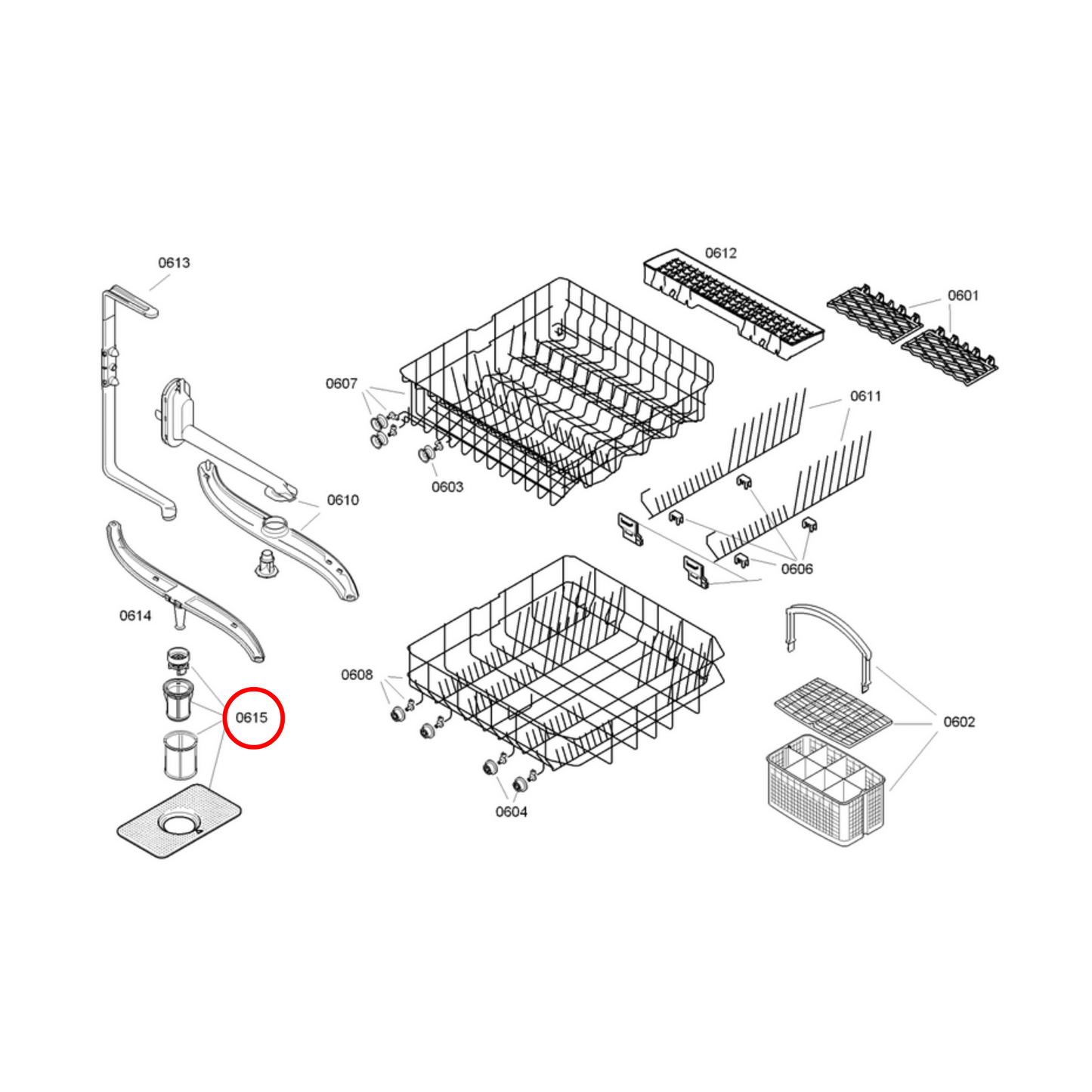 00435650 Bosch Dishwasher Drain Sieve Filter