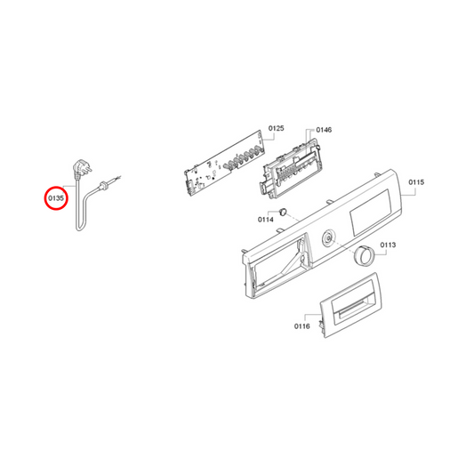 00444382 Bosch Front Load Washing Machine Power Cord