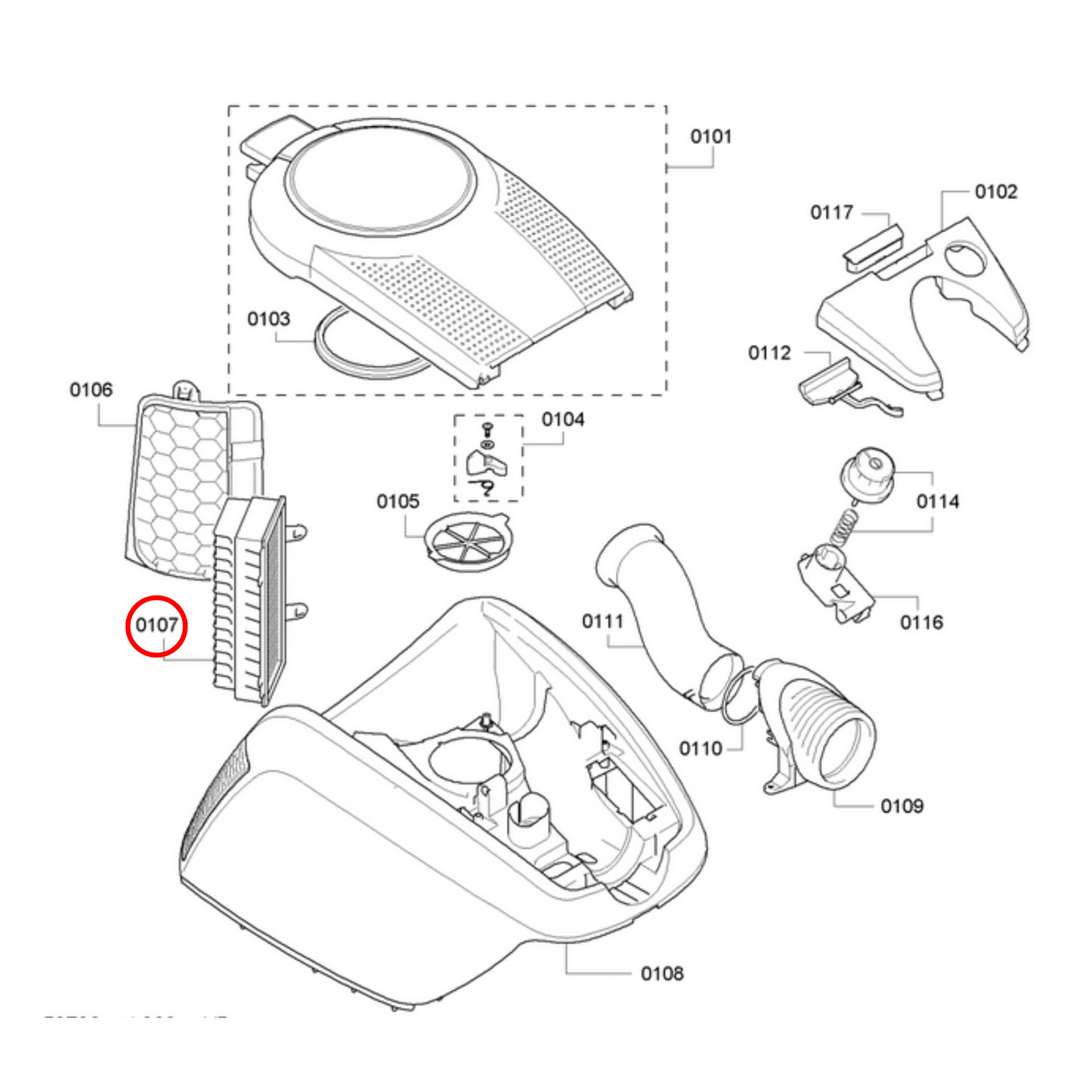 00577281 Bosch Vacuum Hygiene Filter