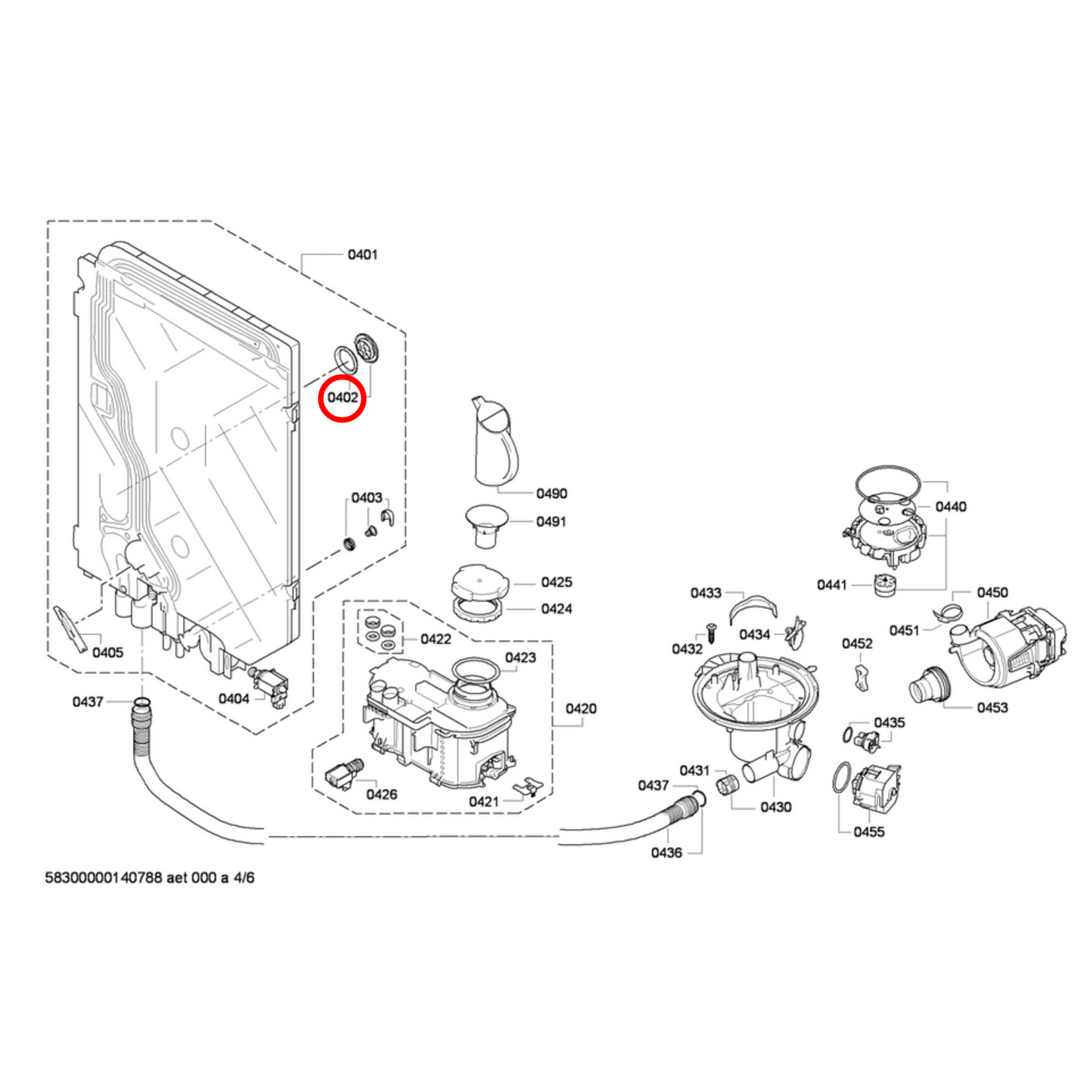 00611314 Bosch Dishwasher Cover For Expansion Slot