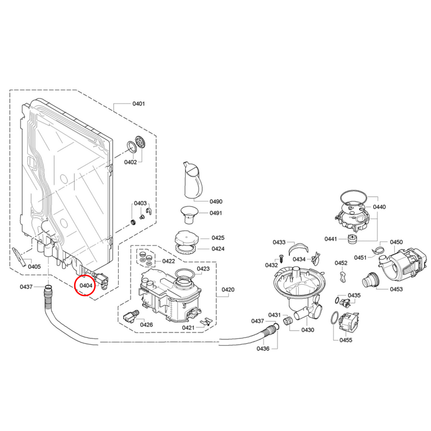 00611316 Bosch Dishwasher Outlet Valve For Heat Exchanger