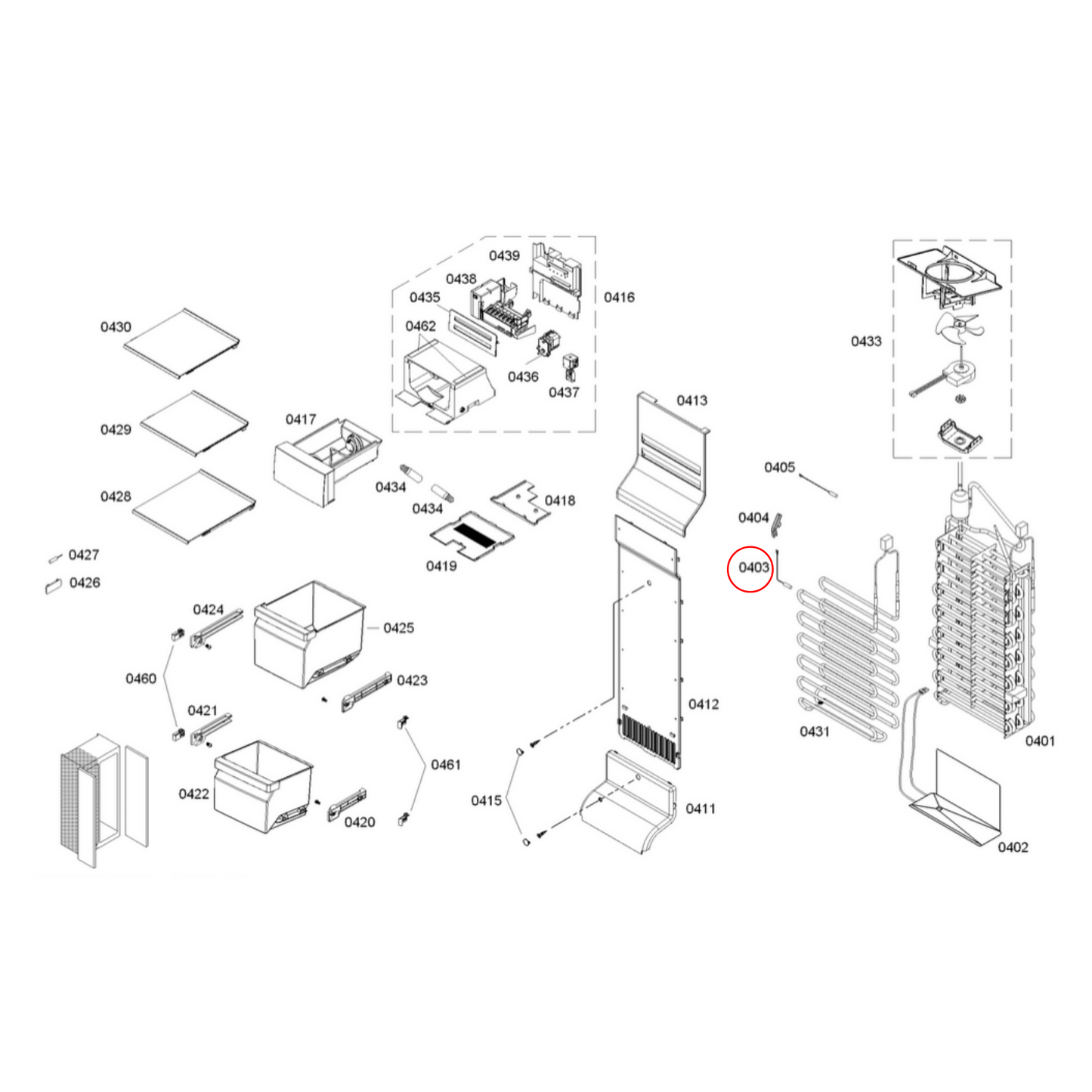 00612240 Bosch Fridge Evaporator Temperature Sensor