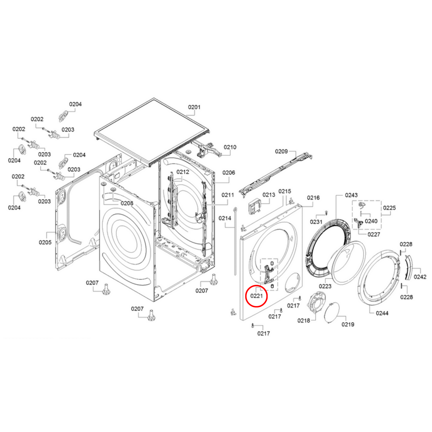 00633305 Bosch Front Load Washing Machine Door Hinge