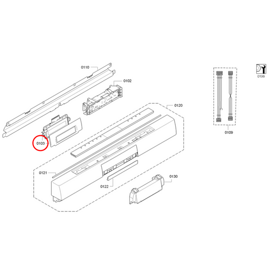 00654880 Bosch Dishwasher Display Module - 00645387, 00653046