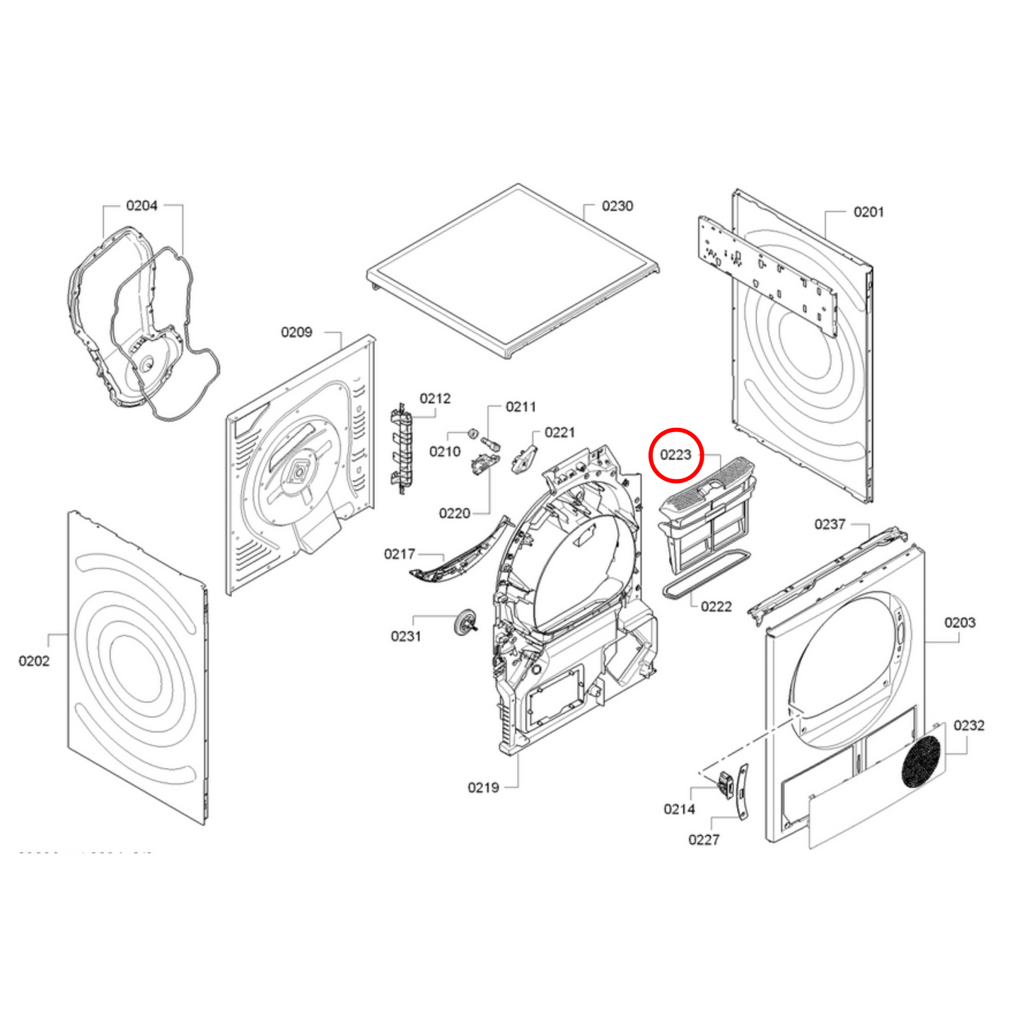 00656033 Bosch Dryer Double Fluff Filter