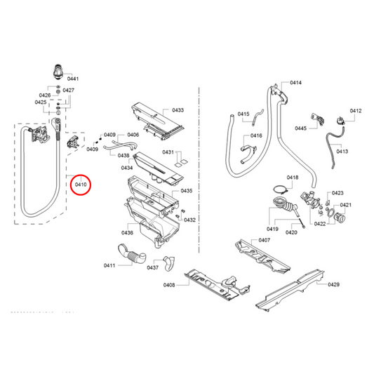 00702474 Bosch Front Load Washing Machine Aquastop Inlet Hose