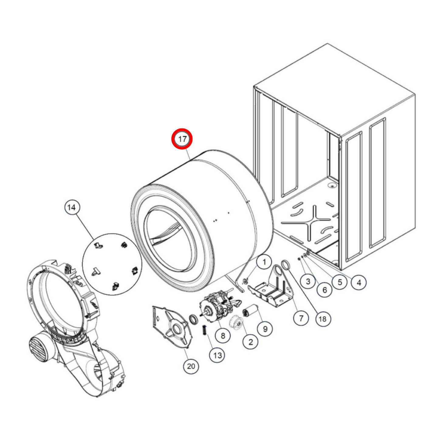 0198300011 Electrolux, Simpson, Westinghouse Dryer Drum Drive Belt 7PH1930 - B050, 133330200