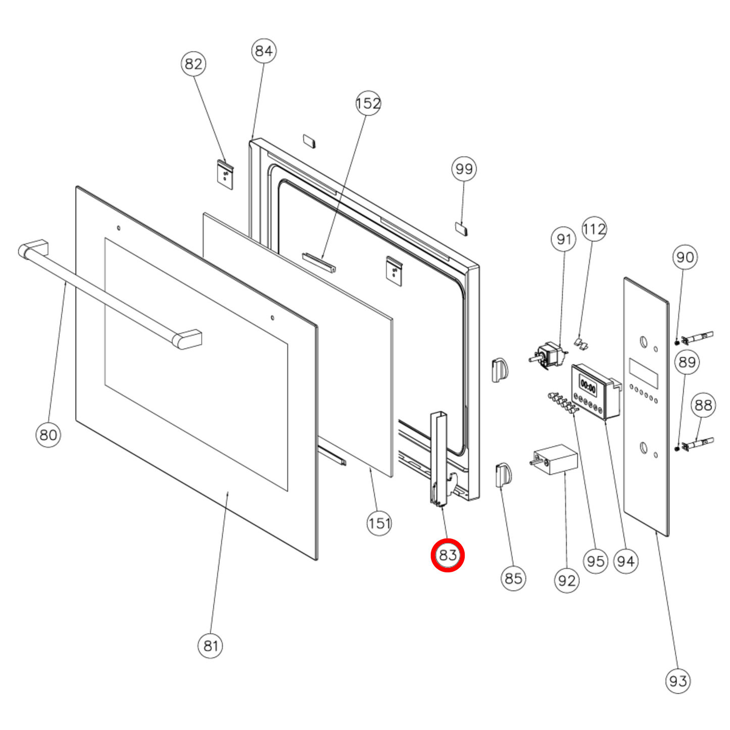 031199009930R Blanco Oven Door Hinges - 12600420, SE325