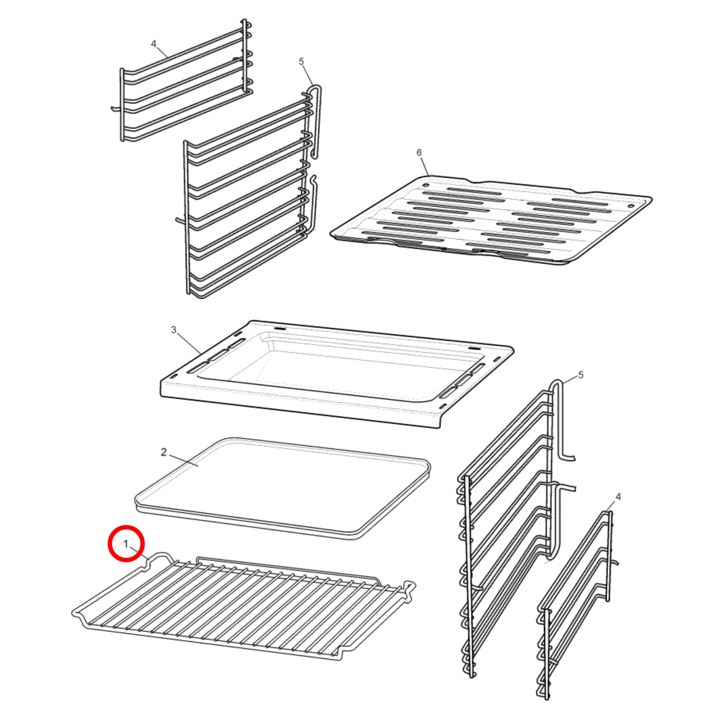 4055613386 Chef, Electrolux, Simpson, Westinghouse Oven Wire Rack - 0327001320