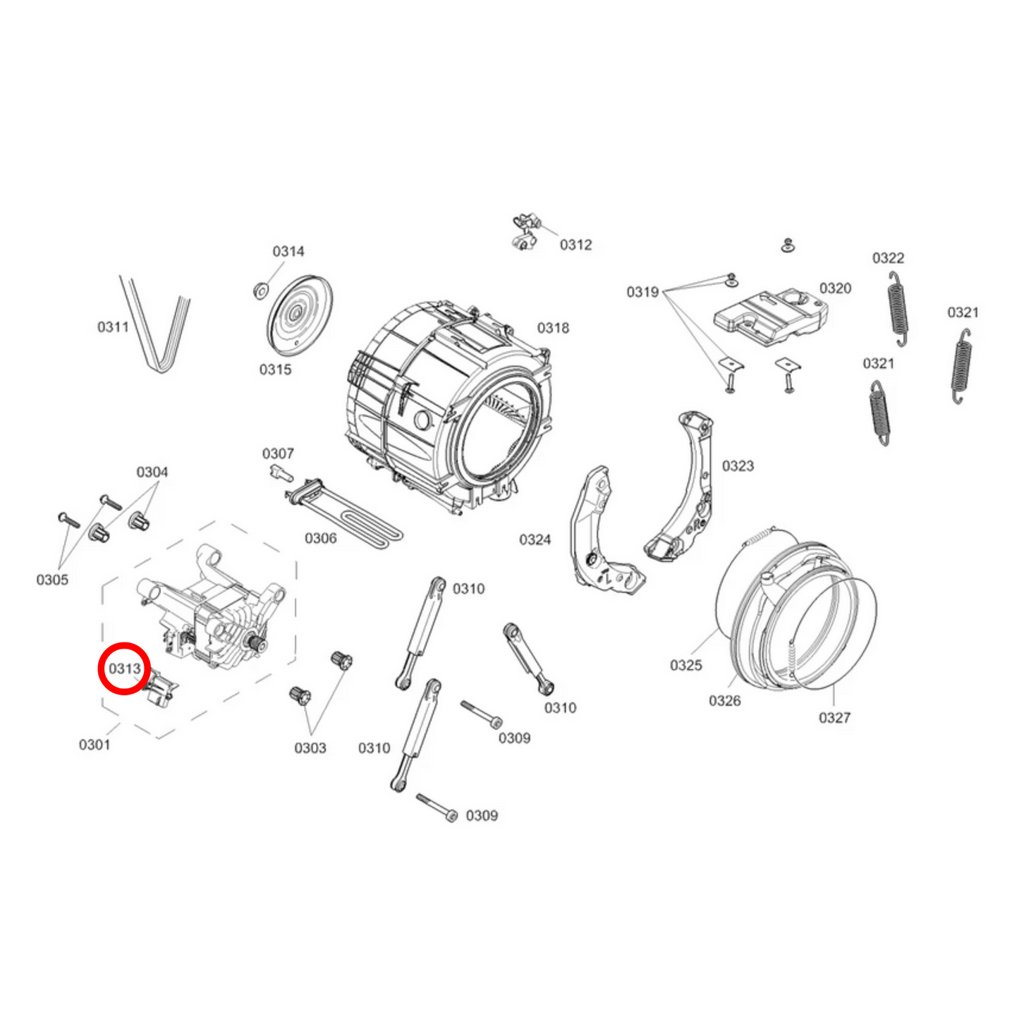 10000839 Bosch Washing Machine Motor Sensor - 00627523
