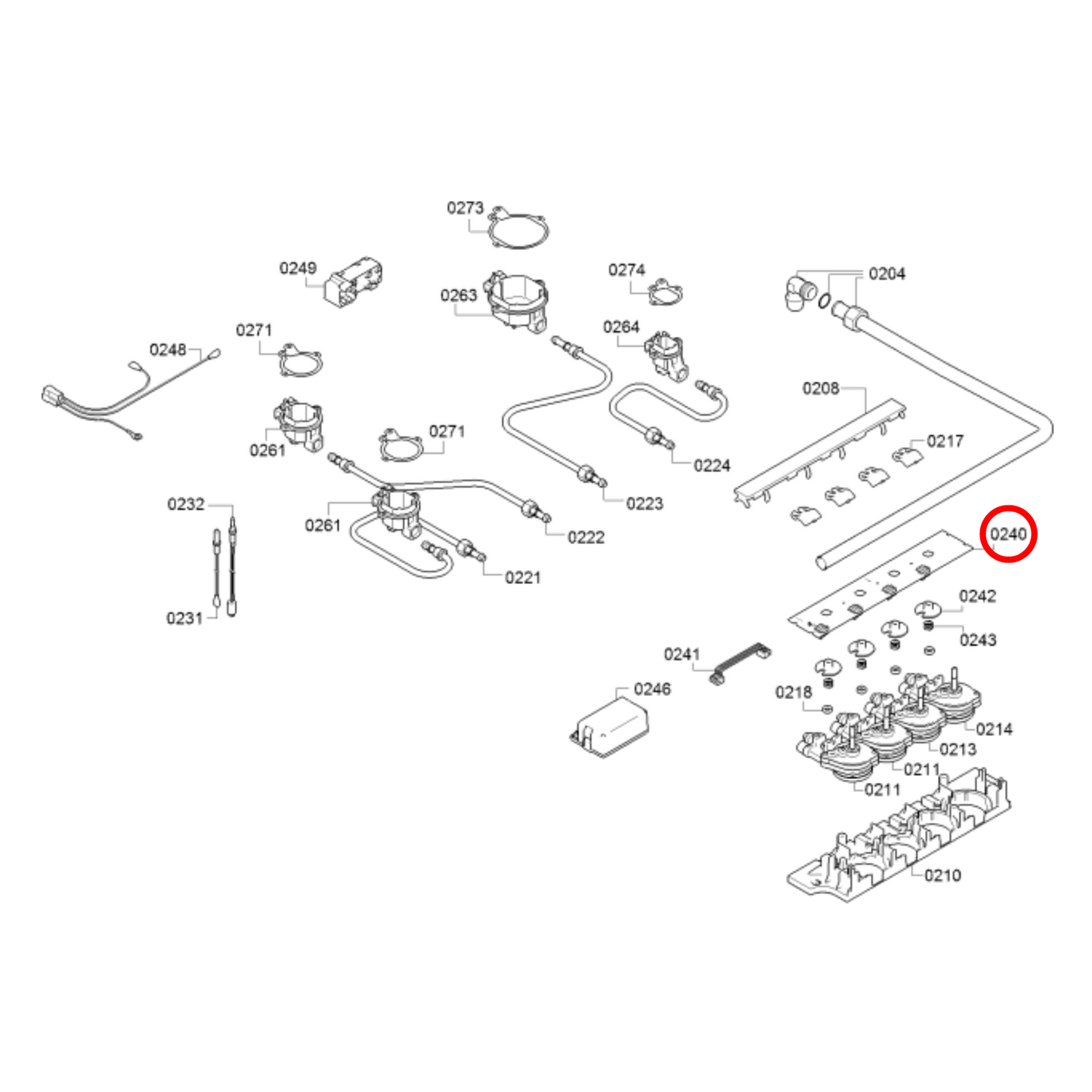 11015179 Neff Cooktop Display Board