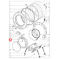 11086731 Miele Front Load Washing Machine Door Seal - 11086730