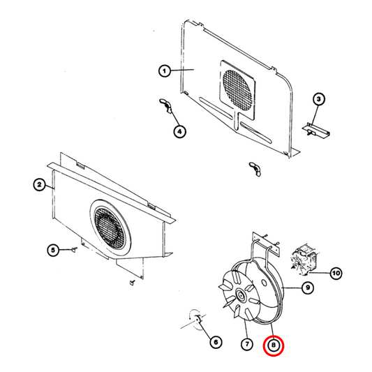 1170000136 Blanco, Chef, ILVE, Technika Oven Fan Forced Element Long Neck 2400W 1976 - 36758