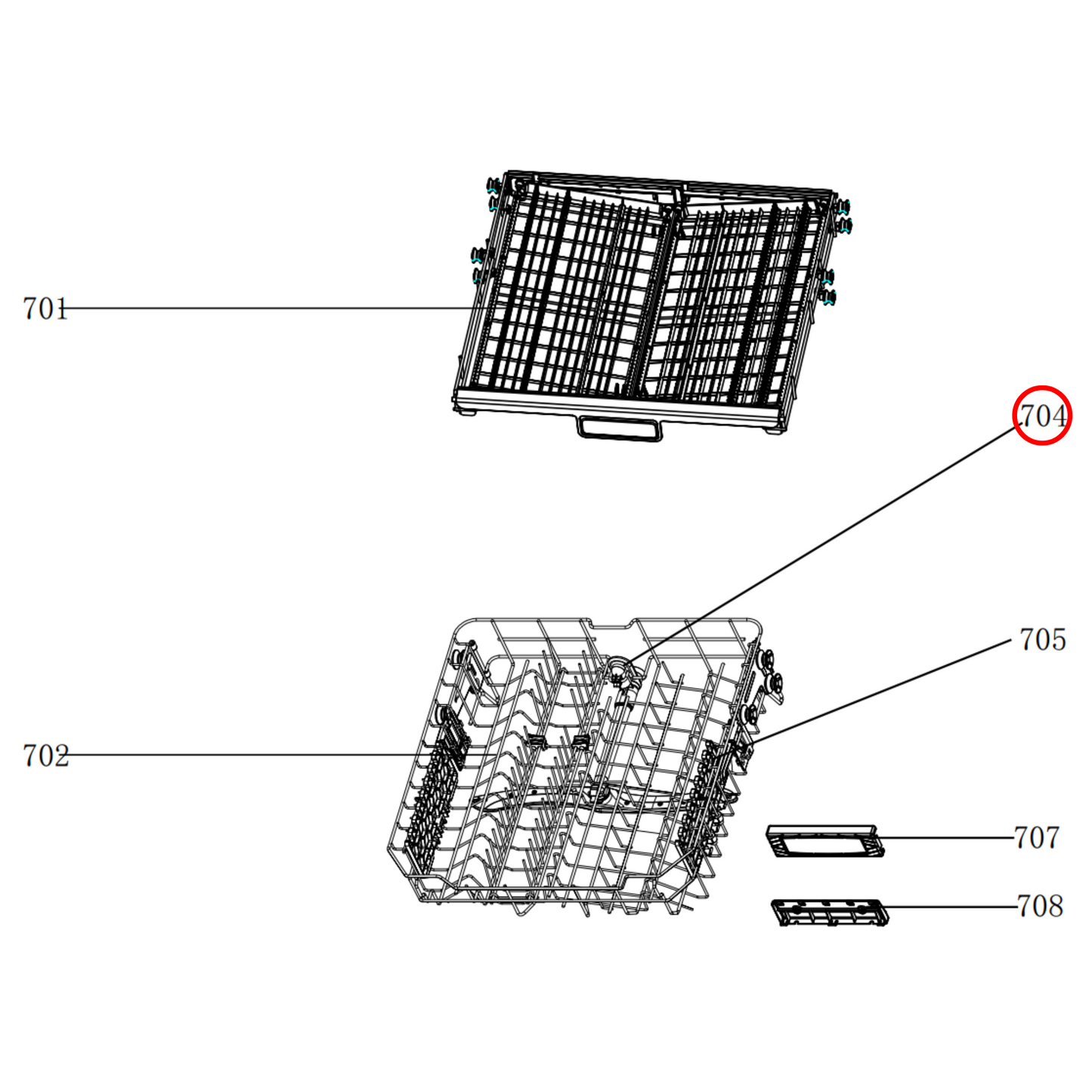 12176000009173 Dishlex, Omega, Technika Dishwasher Middle Spray Arm