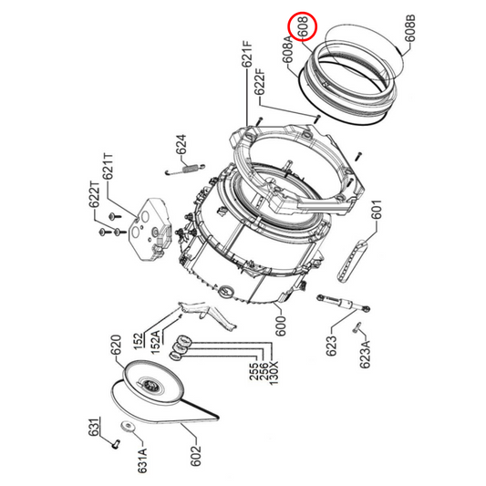 140004668210 Electrolux Washing Machine Door Seal - A00466821