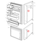 140023448016 Westinghouse Fridge Door Handle Assembly - A02344801