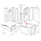 140073370011 Electrolux, Westinghouse Fridge Left Hand Bin Door Fix - A07337001