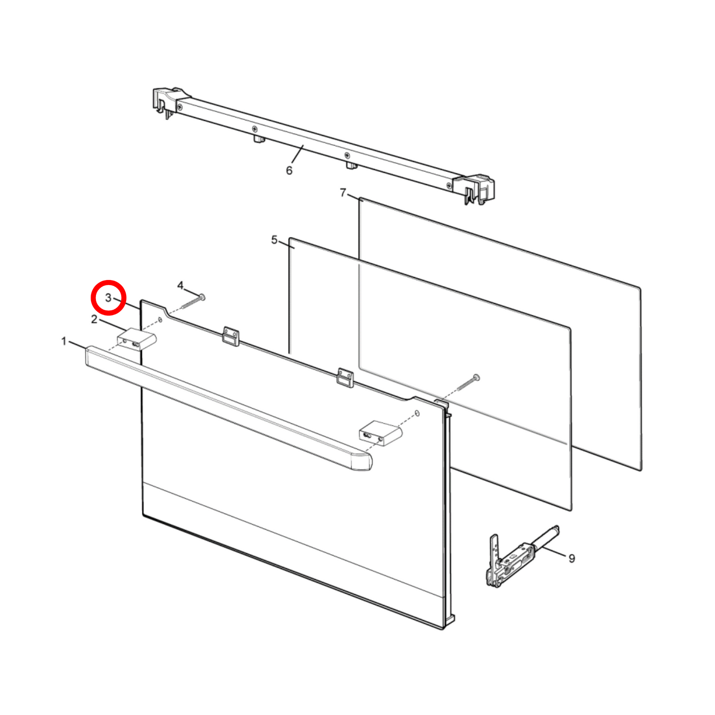 140173324025 Westinghouse Oven Outer Door Glass - A17332402