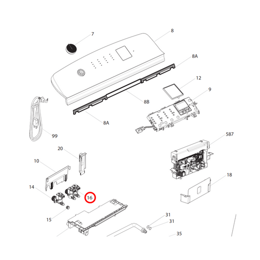 140207156039 Westinghouse Top Load Washing Machine Dual Cold Inlet Valve