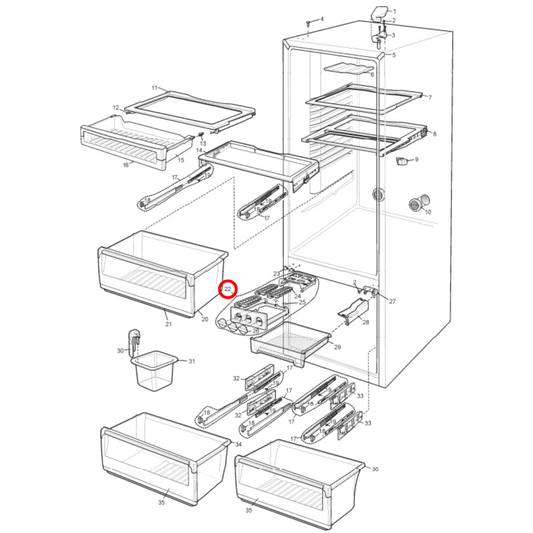 1461080 Electrolux, Westinghouse Fridge Twist Ice Tray - 1451579