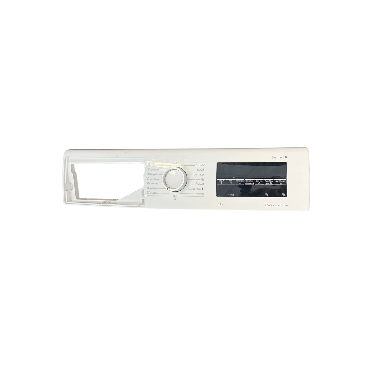 11033304 Bosch Washing Machine Facia Panel With Control Knob And Coupling REFURBISHED (USED AND HAS SCATCHES)